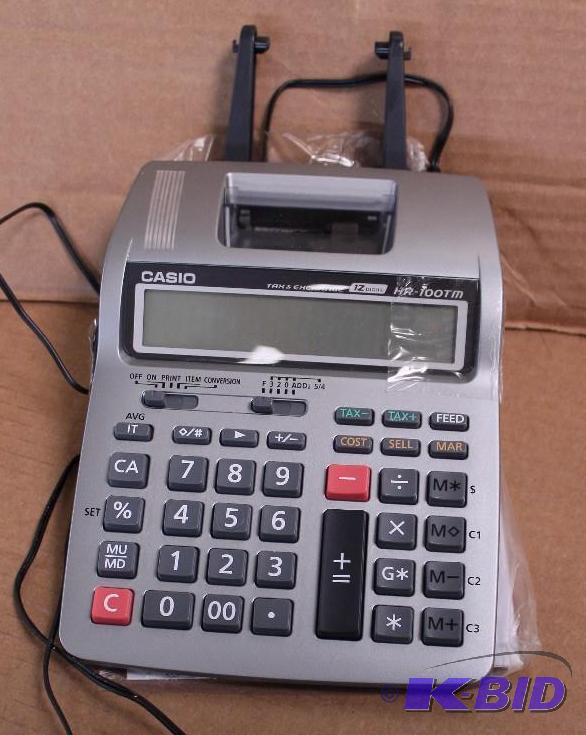 Casio printing calculator, tested, customer return