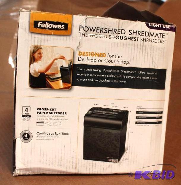 Fellowes shredder, tested, customer return
