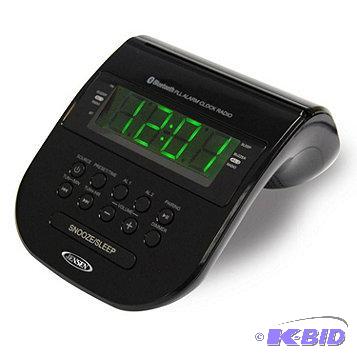 lot 19 image: New Jensen Bluetooth Clock Radio with Cellpho...