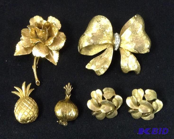 Zentall, Trifari & Monet Pins & Earrings