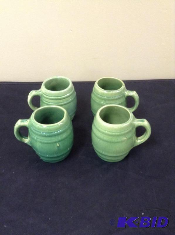 4 Vintage Pottery Mugs