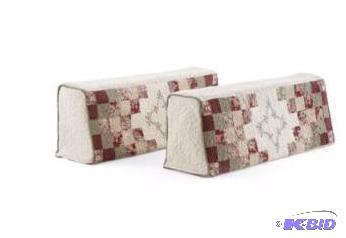 lot 21 image: Home Expressions Set of 2 Bolster Covers Linen or Beige Color.  Picture just shows the style.