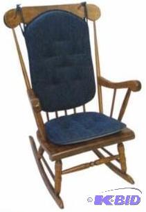 lot 31 image: Polar Gripper 2-Piece Rocker Chair Cushion Set Sapphire.  Chair not included.