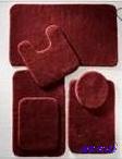 lot 52 image: Royal Velvet Plush Bath Rug.  Burgundy.  Size 30 x 50 Appears New with Tags.  2 Snags on the back.