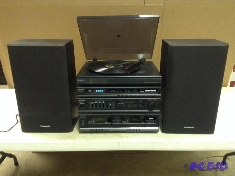 Panasonic stereo cabinet with turntable, this...