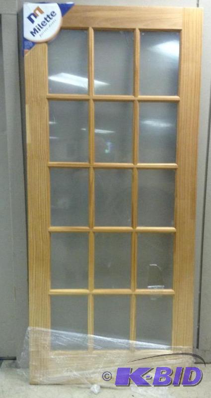 New Wood and Glass Panel Door