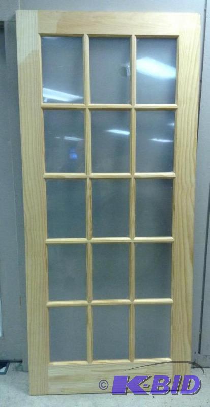 New Wood and Glass Panel Door