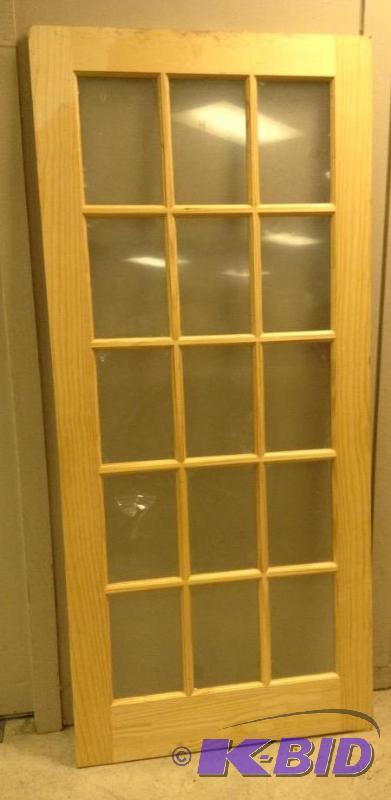New Wood and Glass Panel Door