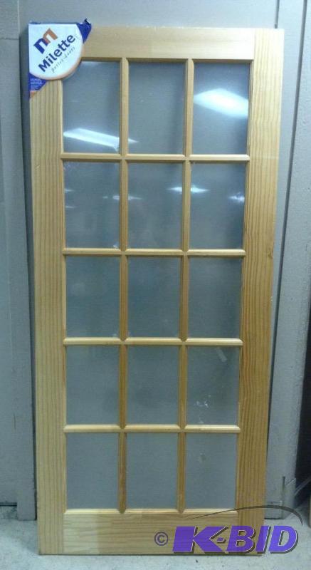New Wood and Glass Panel Door