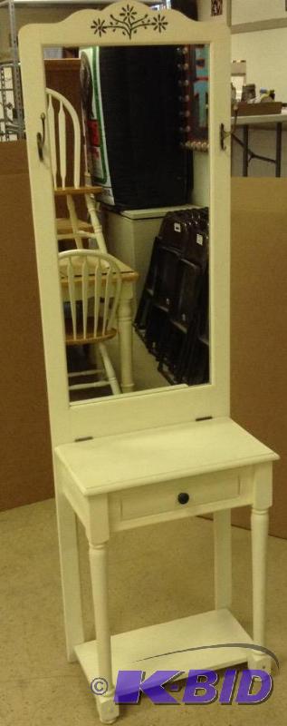 Mirrored Hall Coat Rack Cabinet
