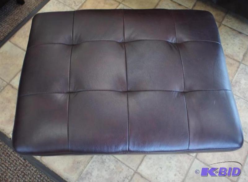 New Durablend Leather Ottoman - ...