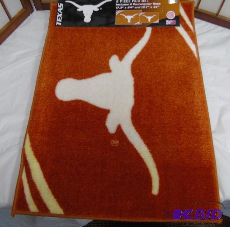 NEW &quotTexas Longhorns&quot 2 piece Rug S...