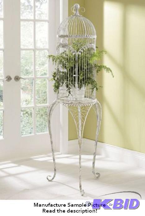 lot 103 image: Decorative Wire Bird Cage -&nbspMetal aged,...