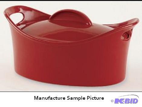 lot 105 image: Rachael Ray Red Casseroval - 4 quart -&nbspD...