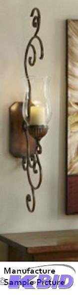 lot 107 image: Metal Wall Sconce - This wall accent goes hea...