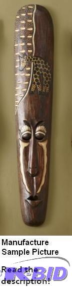 lot 108 image: Hand Carved Safari Mask - One-of-a-kind masks...