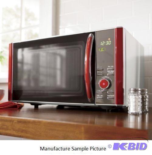 lot 114 image: Ginnys Microwave Oven - Red - Model P90D23YL-...
