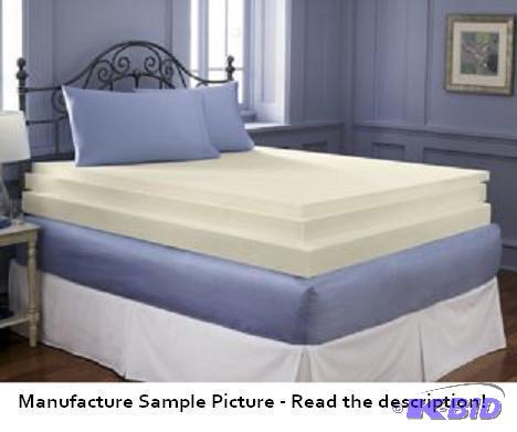 lot 13 image: Memory Foam Mattress Topper - 56 x 72 x 2&quo...