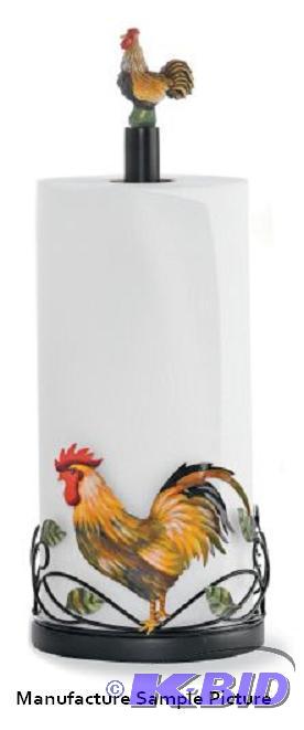 lot 134 image: Rooster Paper Towel Holder -&nbspThis rooste...
