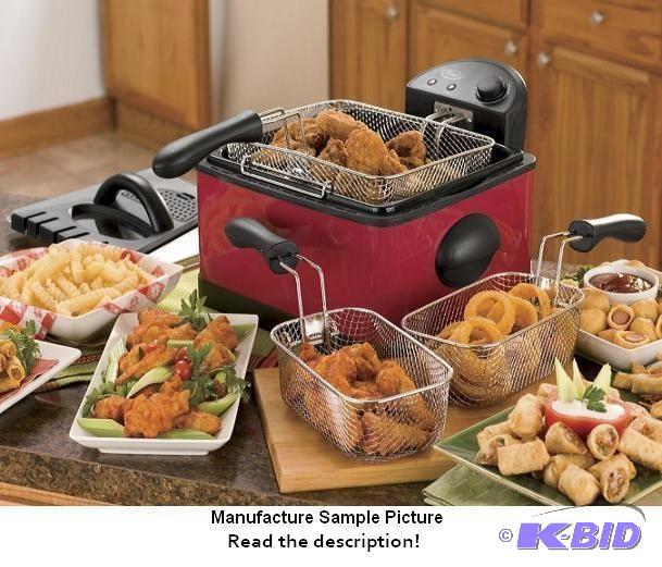 lot 15 image: Ginnys Brand Deep Fryer - Red - Ginnys Brand...