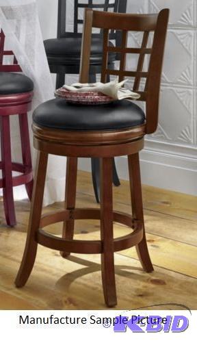 lot 157 image: 24" Lattice Back Stool - Brown -&nbspCo...
