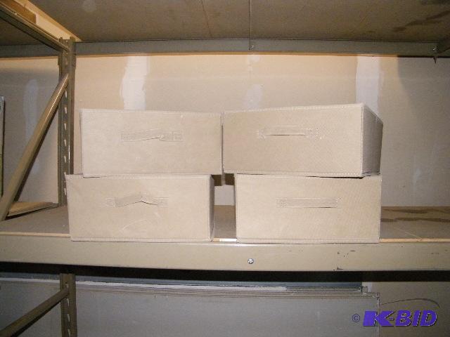 lot 182 image: Lot of 4 Canvas Style Brown Collapsible Fabri...