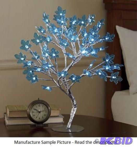 lot 21 image: LED Lit Teal Tree -&nbspA canopy of transluc...