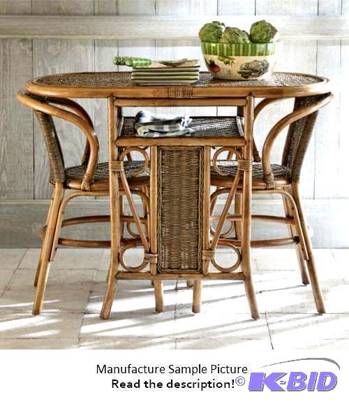 lot 51 image: Rattan Bistro Set - Made with all-natural rat...
