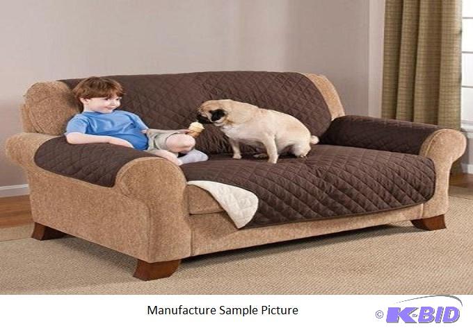 lot 78 image: Home Accents Sofa Cover - ChocolateTan color...