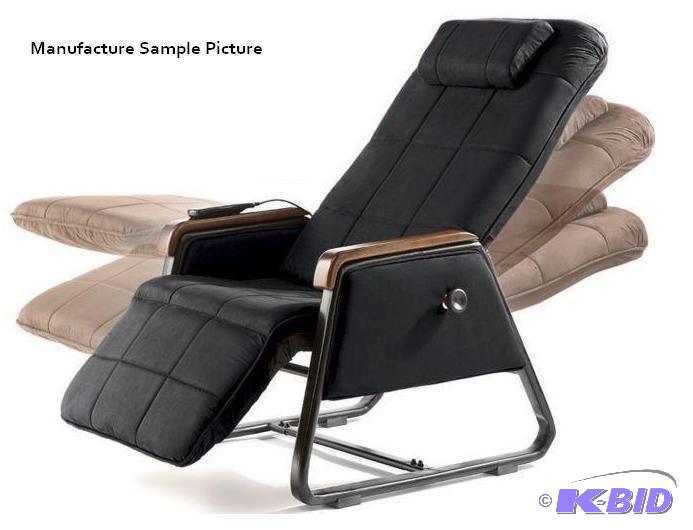 lot 82 image: Black Microfiber Zero Gravity Massage Chair w...