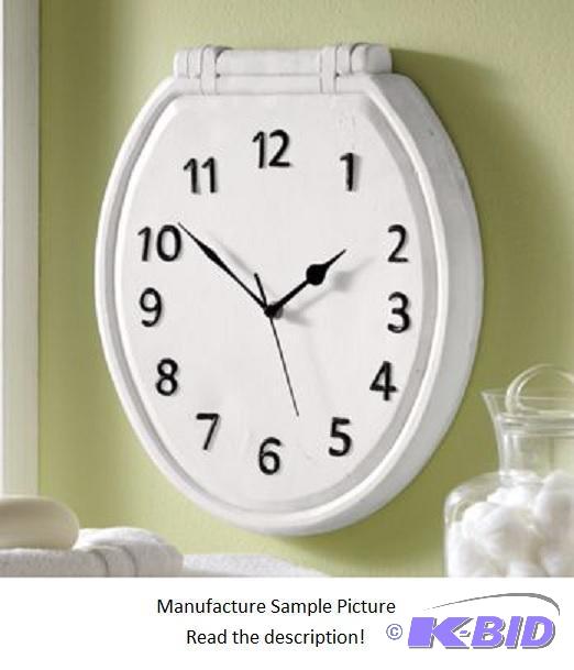 lot 86 image: Toilet Seat Wall Clock - Hang it in your bath...