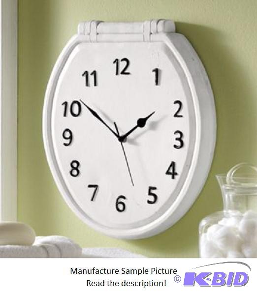 lot 91 image: Toilet Seat Wall Clock - Hang it in your bath...