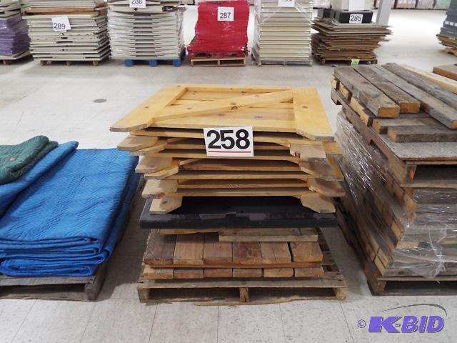 2 Wooden Folding Open Top & Bottom Crates 32x32x32, Asst. 2x6 Wood