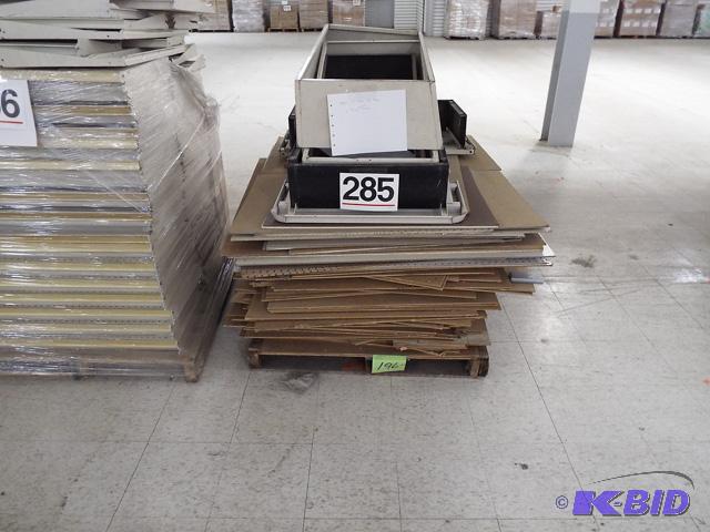Approx. 50 Sheets Various Size Peg Board 6 Metal Bases