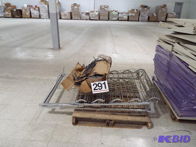 2 Display Racks, 1 Case Wire Shelves
