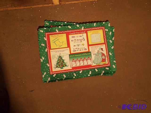 Asst. Childrens Holiday & Poinsettia Placemat