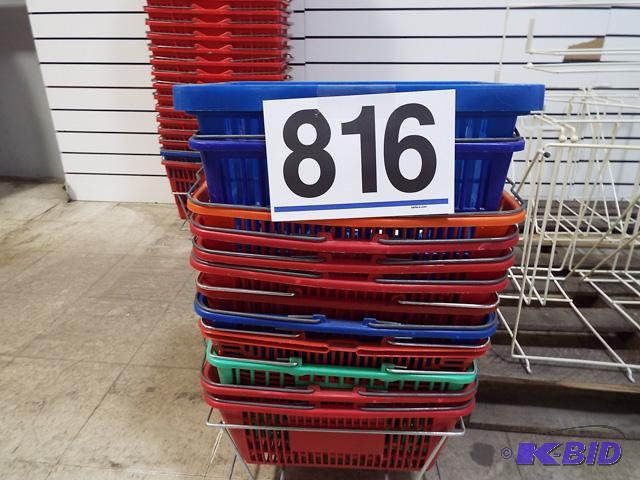 12 Asst. Handle Baskets With Stand