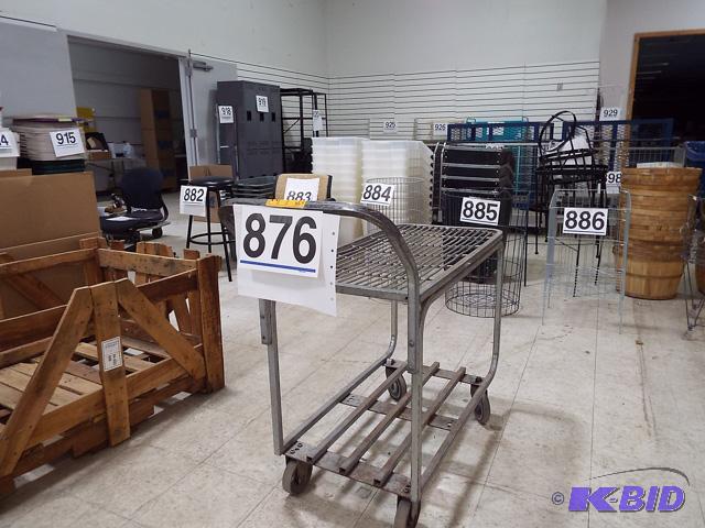 2-Level Rolling Metal Cart