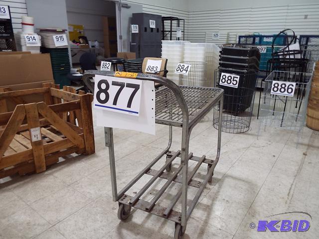 2-Level Rolling Metal Cart