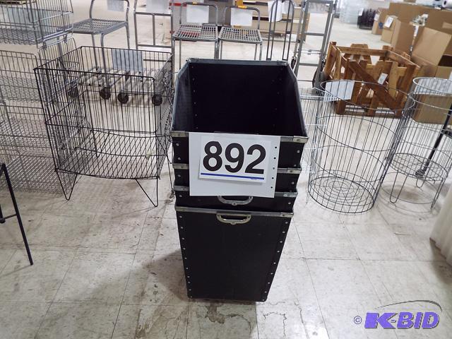 4 Black Wheeled Storage Tubs 26x16 12x20