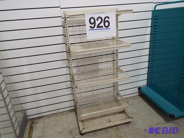4 Adjustable Shelf Rolling Display 24x51