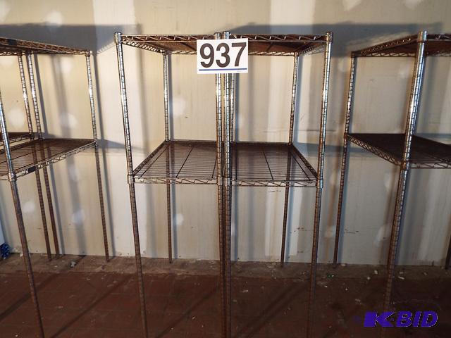 2 Metal Shelving Units With 2 Shelves Each 36x18x64