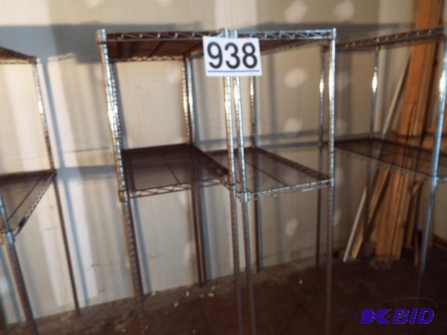 2 Metal Shelving Units With 2 Shelves Each 36x18x64