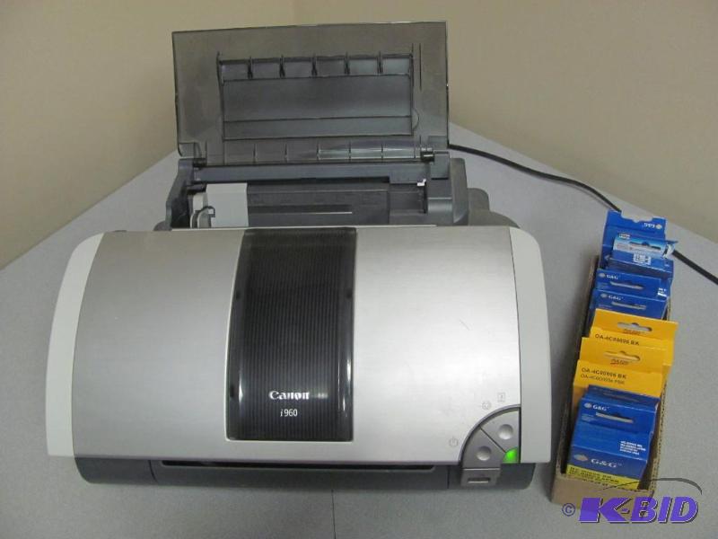 lot 107 image: CANON i960 Printer with nine (9) extra print ...
