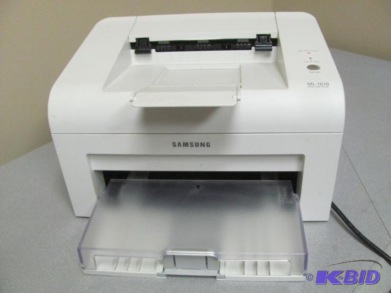 lot 110 image: SAMSUNG ML-610 Mono Laser Printer. Powered up...