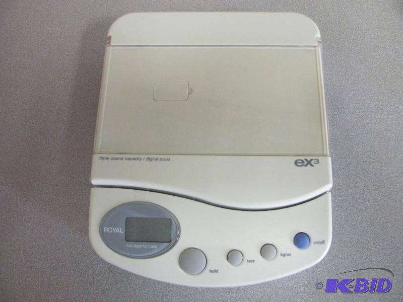 lot 119 image: ROYAL EX3 Digital Postal Scale. Three pound c...