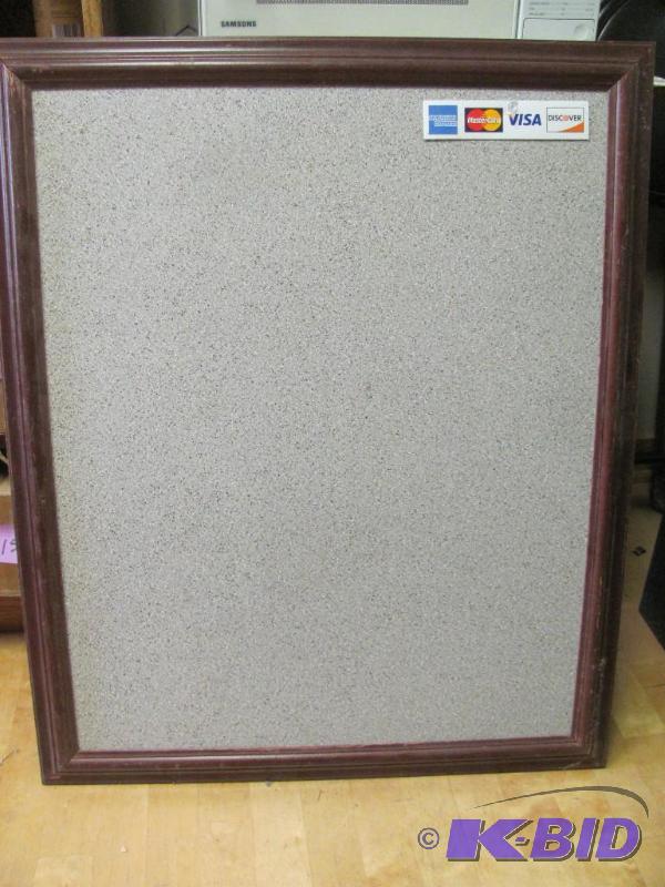 lot 162 image: Framed Bulletin Board. Approx. 27.5" x 3...