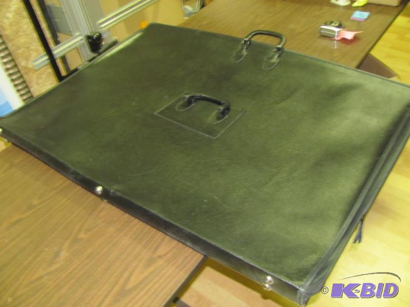 lot 69 image: Large Zippered ArtworkDocument Portfolio. Gr...