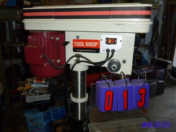 Tool Shop 16 speed drill press. Floor model. ...