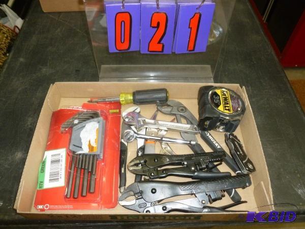 Flat of misc tools as shown. Terms. Inspectio...